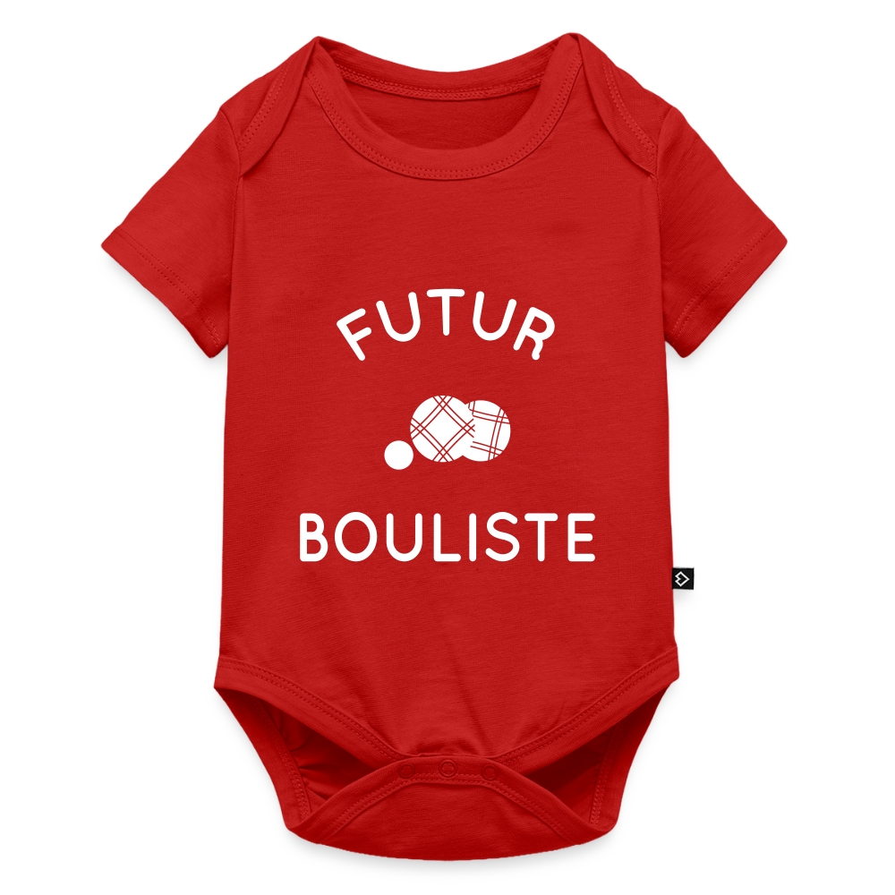 Body Bébé bio manches courtes - Futur bouliste - rouge