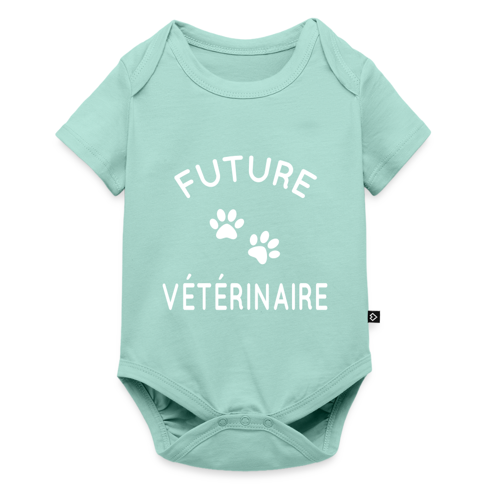Body Bébé bio manches courtes - Future vétérinaire - menthe 