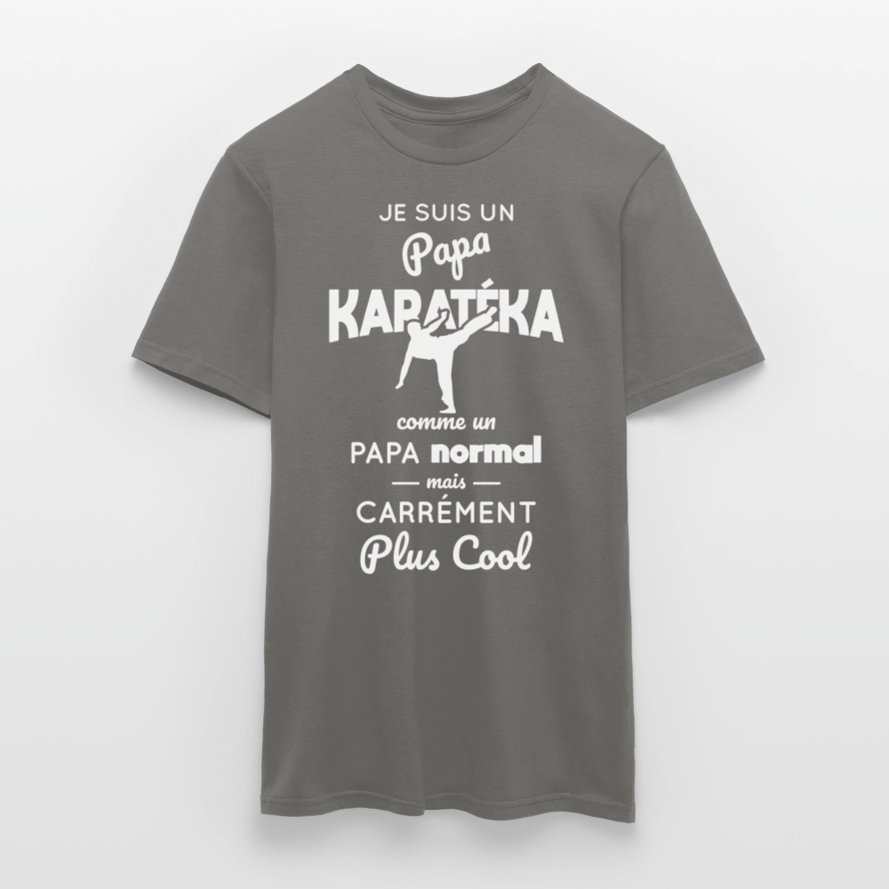 T-shirt Homme - Papa karatéka plus cool - gris graphite