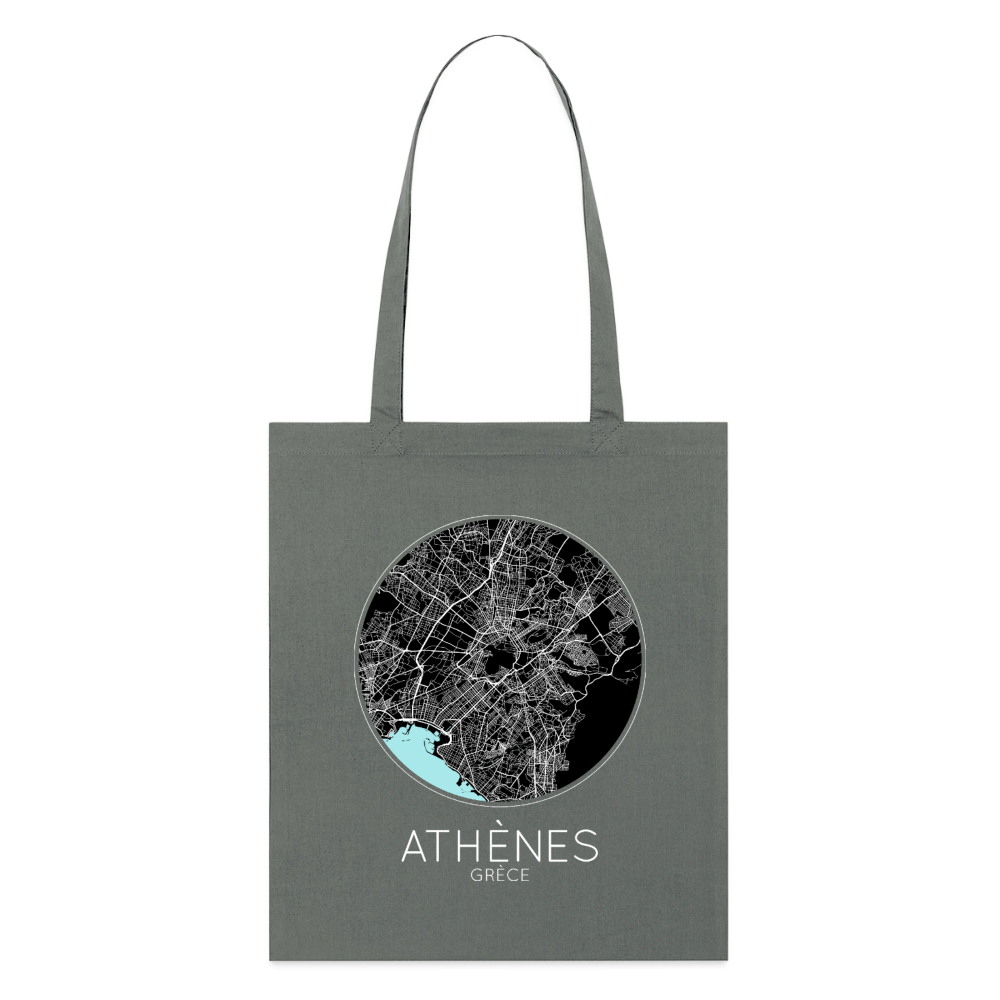 Tote Bag Athènes Bio – Plan d’Athènes - charbon