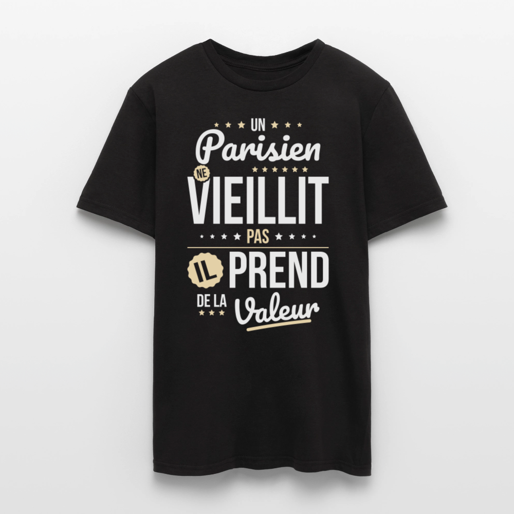 T-shirt Homme -  Un Parisien ne vieillit pas - noir