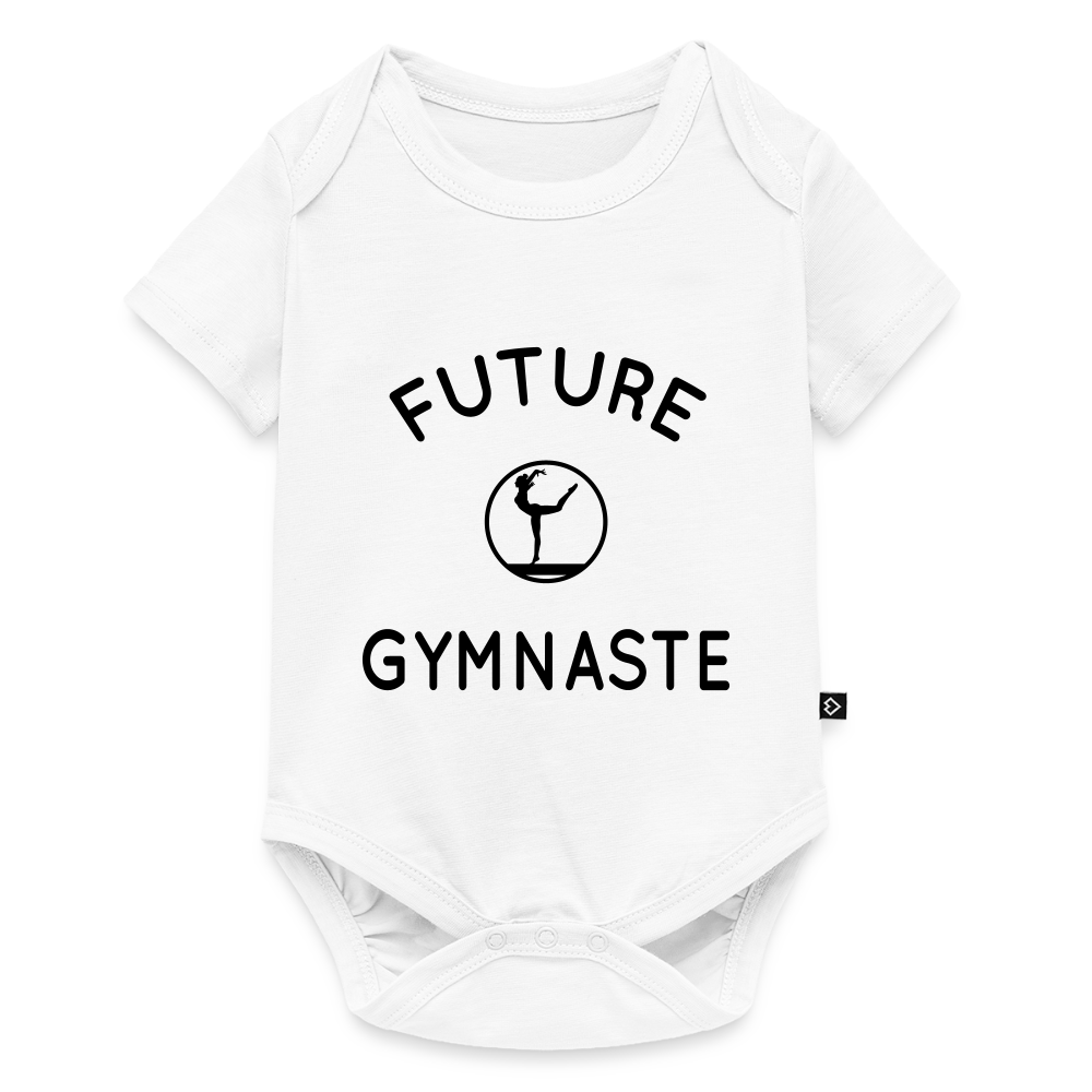 Body Bébé bio manches courtes - Future gymnaste - blanc