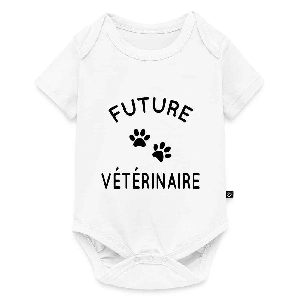 Body Bébé bio manches courtes - Future vétérinaire - blanc