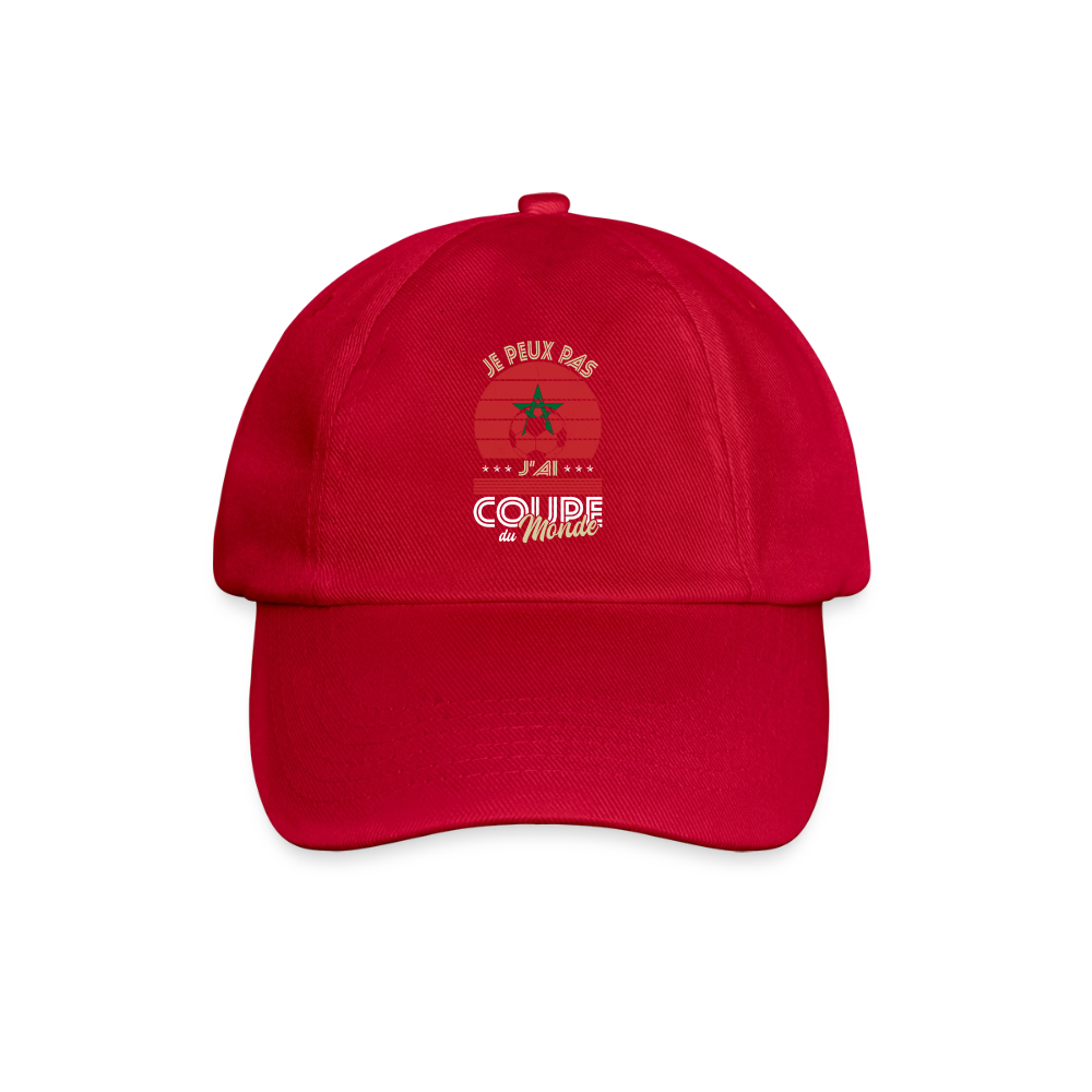Casquette classique - Je peux pas j'ai Coupe du Monde - Maroc - rouge classique
