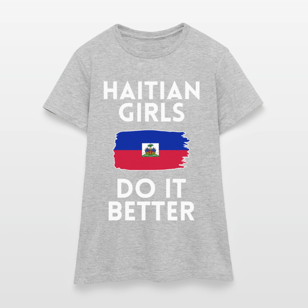 T-shirt femme - Haitian Girls Do It Better - gris chiné