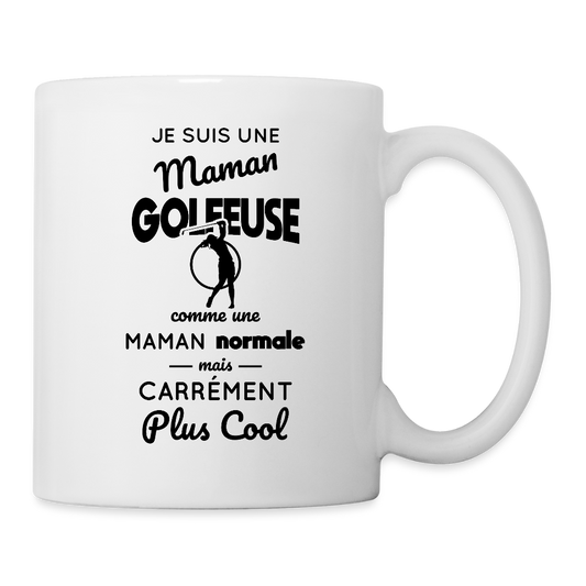 Mug blanc - Maman golfeuse plus cool - blanc