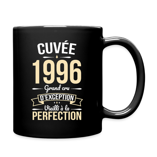 Mug anniversaire homme 30 ans – Cuvée 1996, Grand cru d’exception - noir