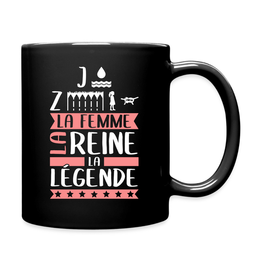 Mug uni Joséphine rébus – La femme, la reine, la légende - noir