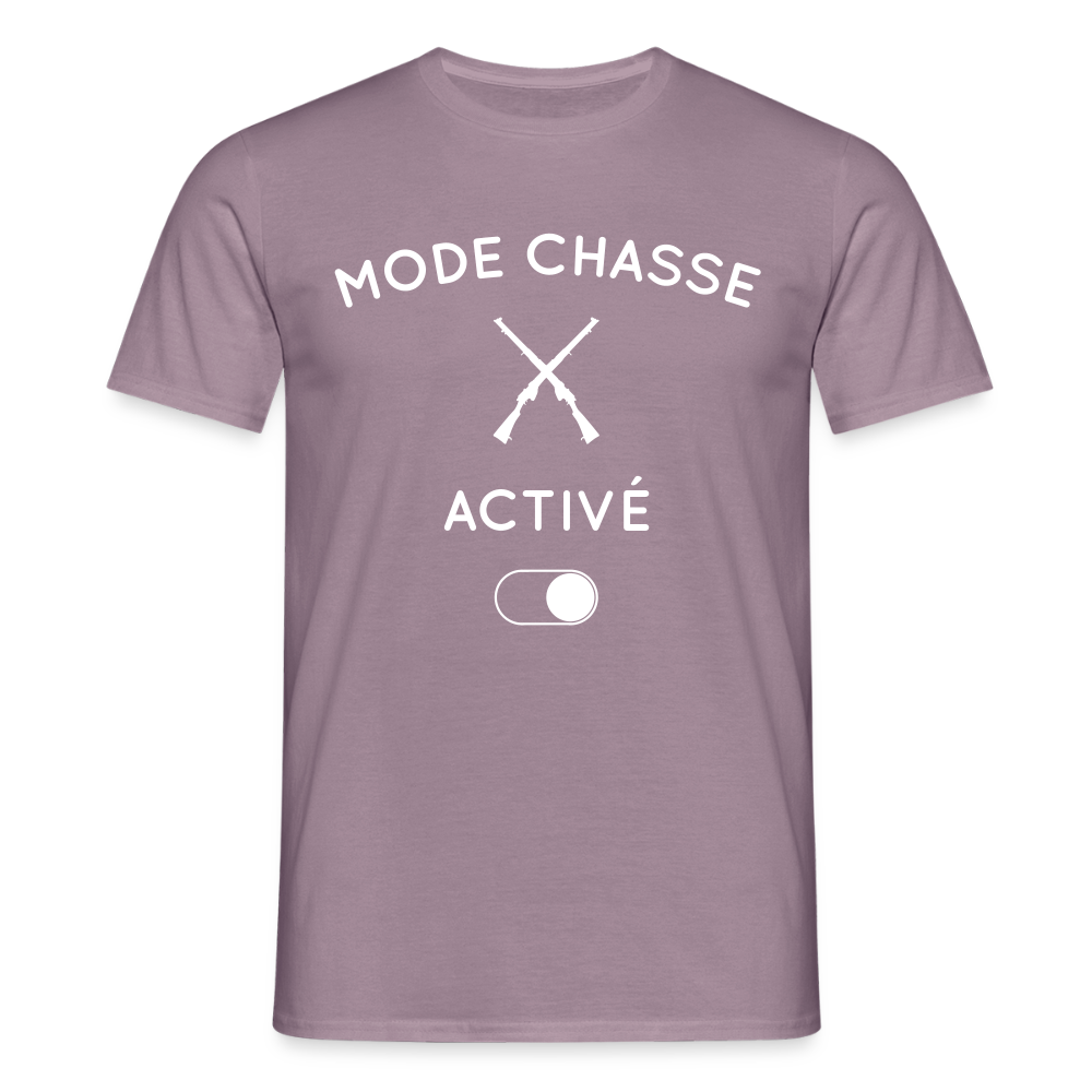 T-shirt Homme - Mode chasse activé - mauve gris 