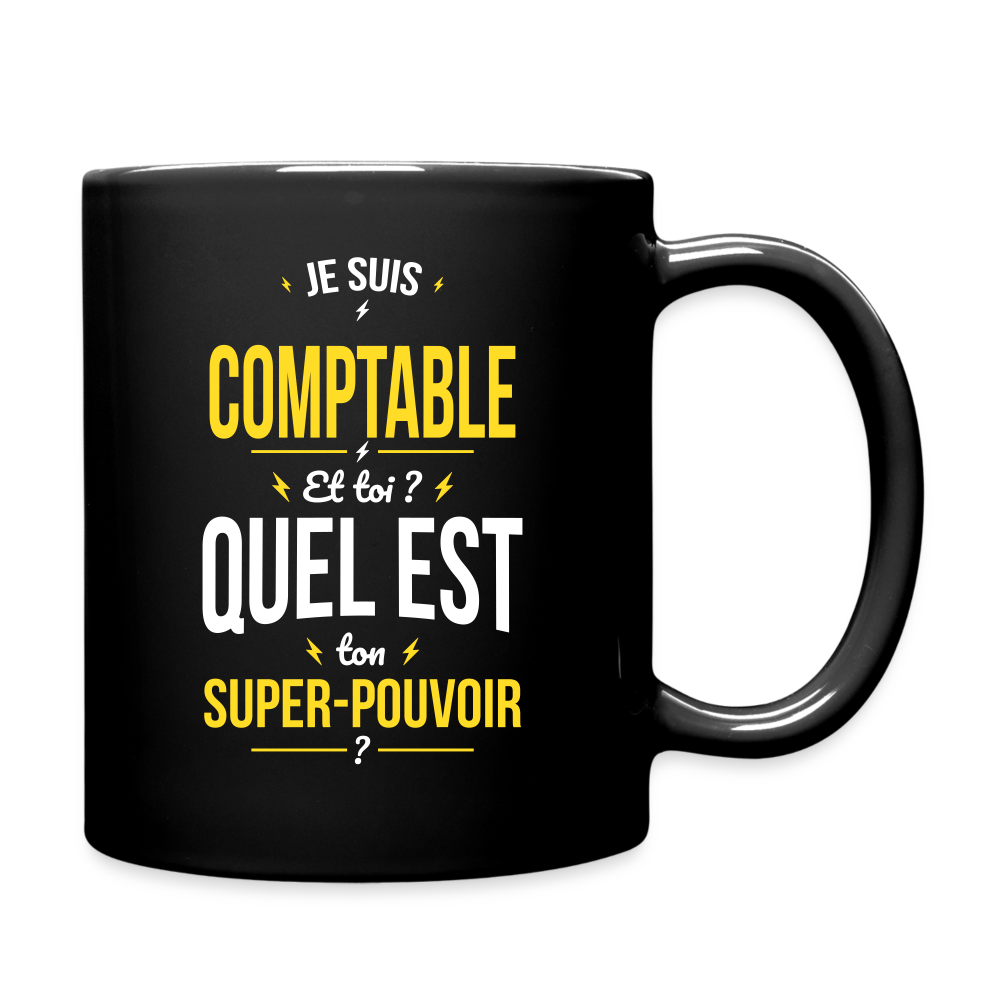 Mug uni - Je suis comptable - Super-pouvoir - noir