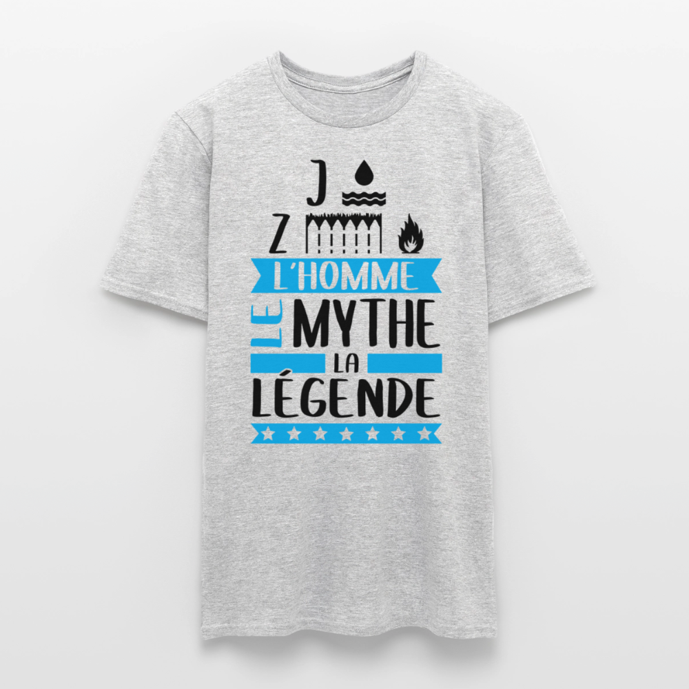 T-shirt homme coloris clair Joseph en rébus – L’homme, le mythe, la légende - gris chiné