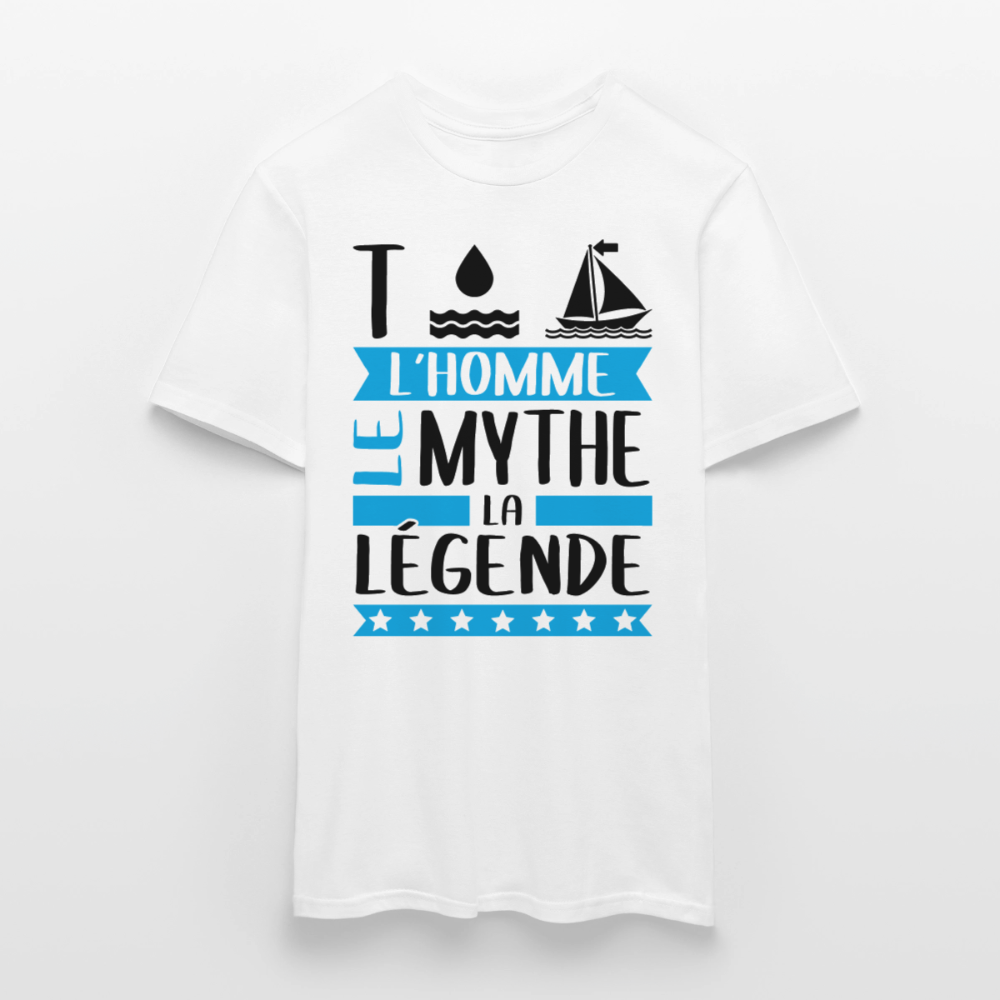 T-shirt homme coloris clair Thomas rébus – L’homme, mythe, légende - blanc
