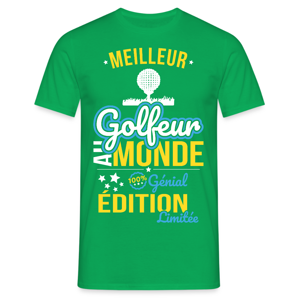 T-shirt Homme - Meilleur Golfeur au monde - 100% génial - vert