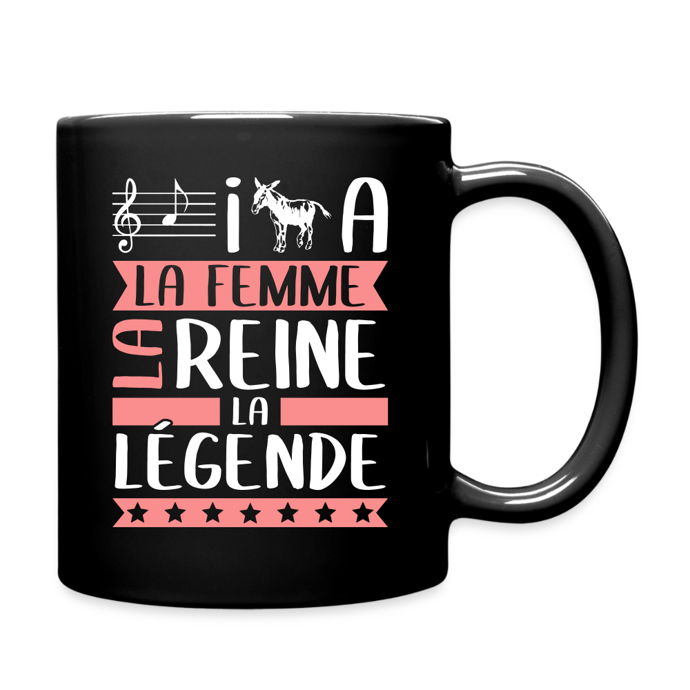 Mug uni Layana rébus – La femme, la reine, la légende - noir