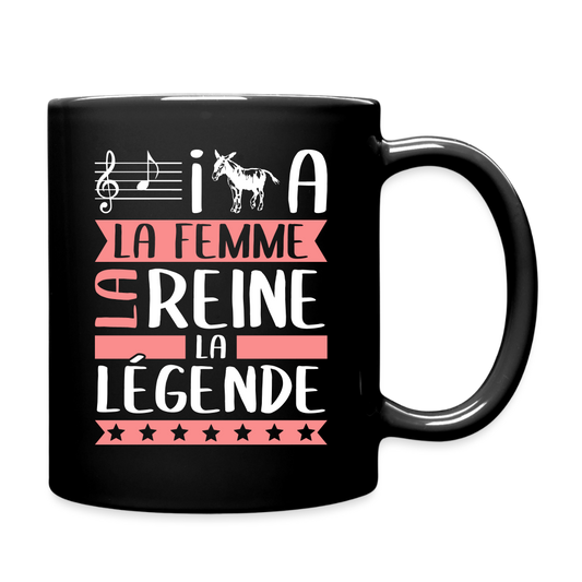 Mug uni Layana rébus – La femme, la reine, la légende - noir