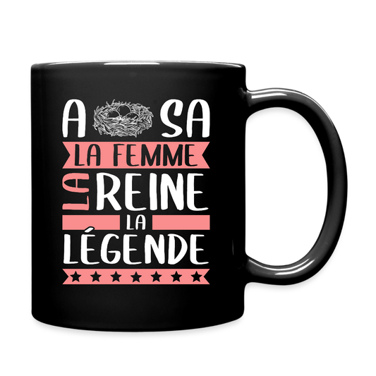 Mug uni Anissa rébus – La femme, la reine, la légende - noir