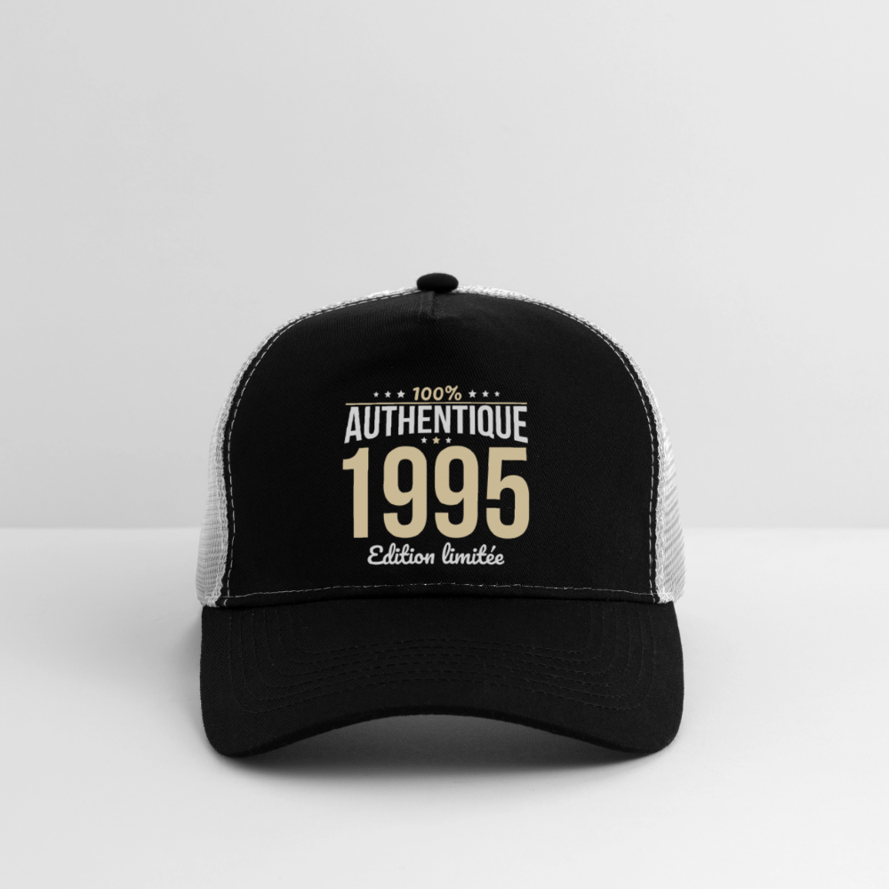 Casquette Trucker - Anniversaire 30 Ans - 100% Authentique 1995 - noir/gris pierre