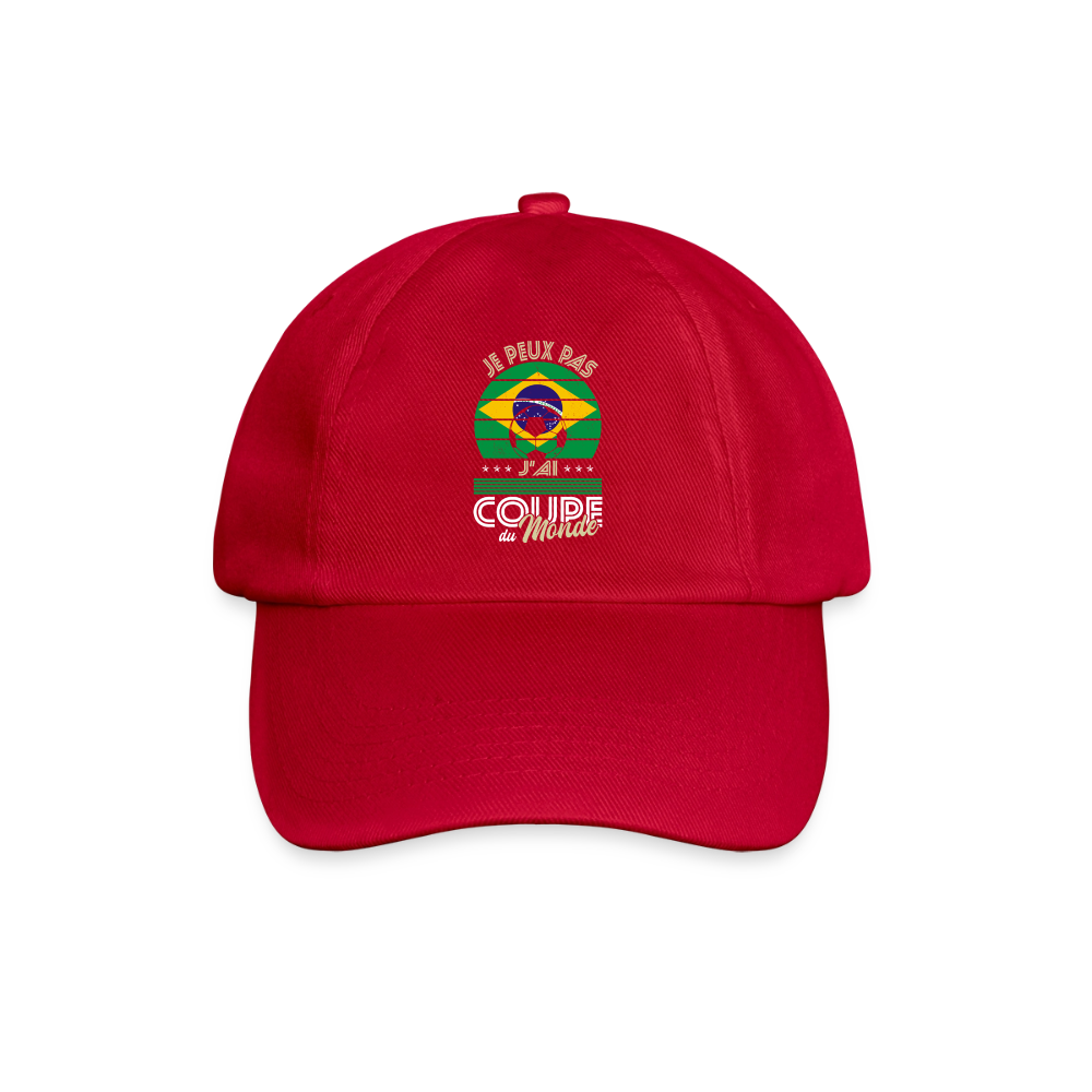 Casquette classique - Je peux pas j'ai Coupe du Monde - Brésil - rouge classique