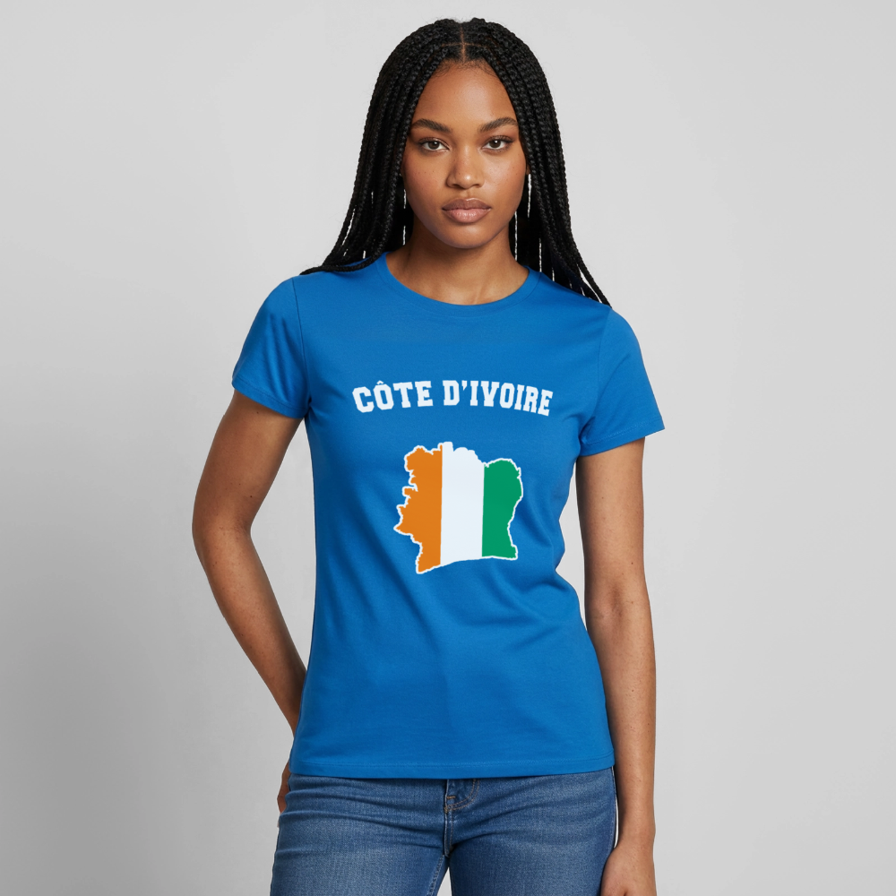 T-shirt Femme - Côte d'Ivoire - bleu royal