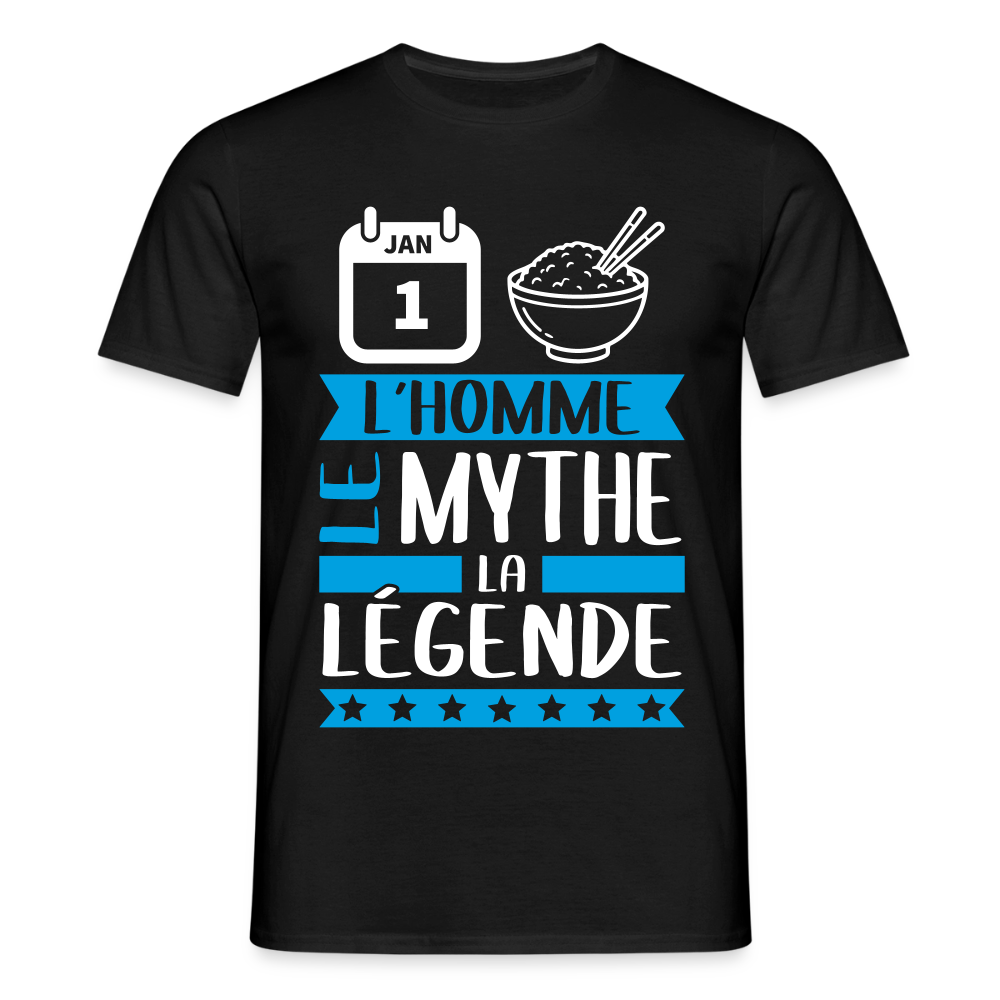 T-shirt homme Henry rébus – L’homme, le mythe, la légende - noir