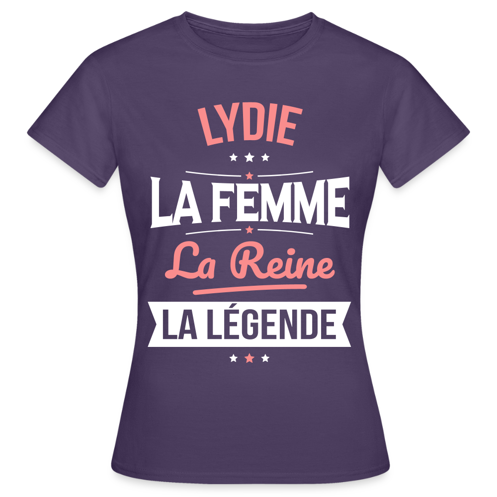 T-shirt Femme - Lydie - la Femme - la Reine - la Légende - violet foncé