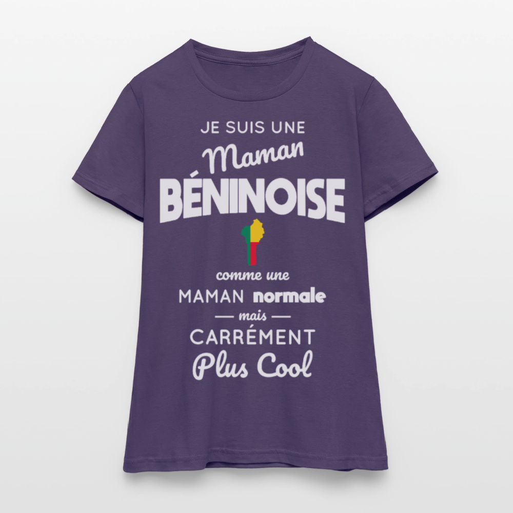 T-shirt Femme - Maman Béninoise plus cool - violet foncé