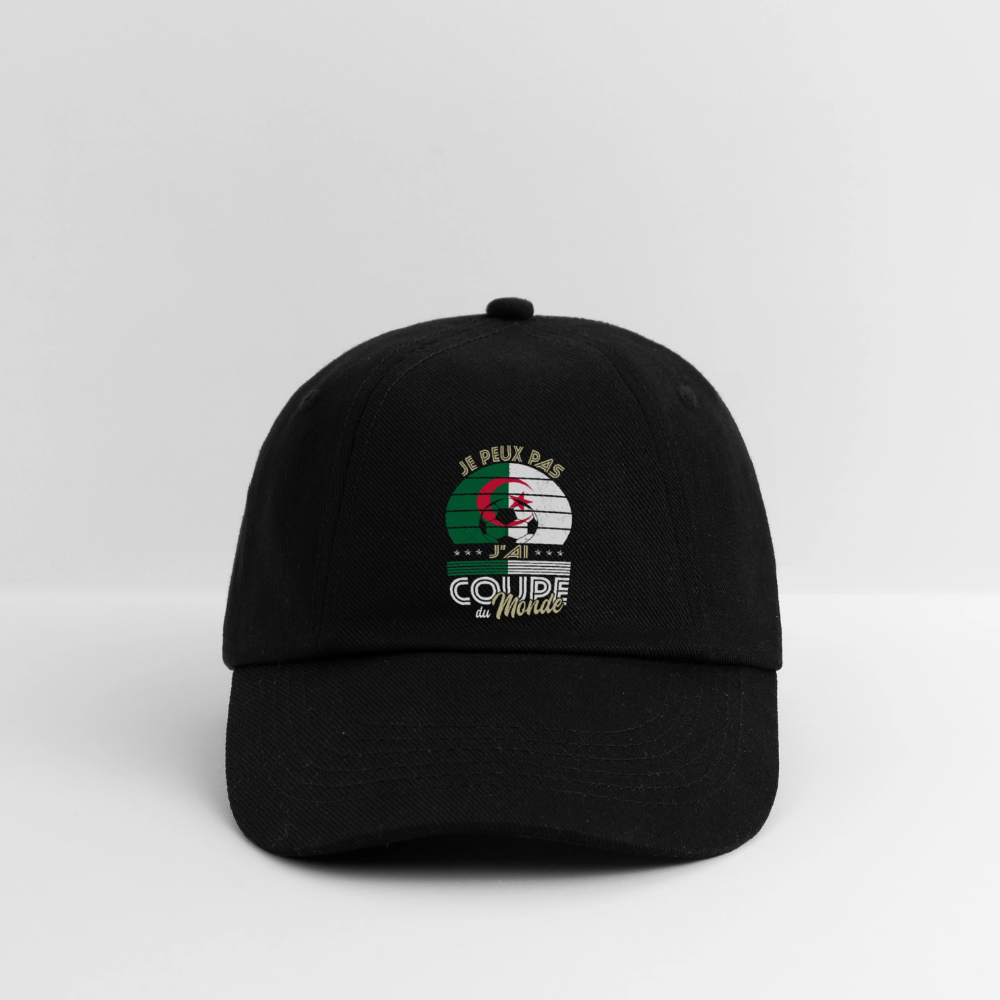 Casquette classique - Je peux pas j'ai Coupe du Monde - Algérie - noir/noir
