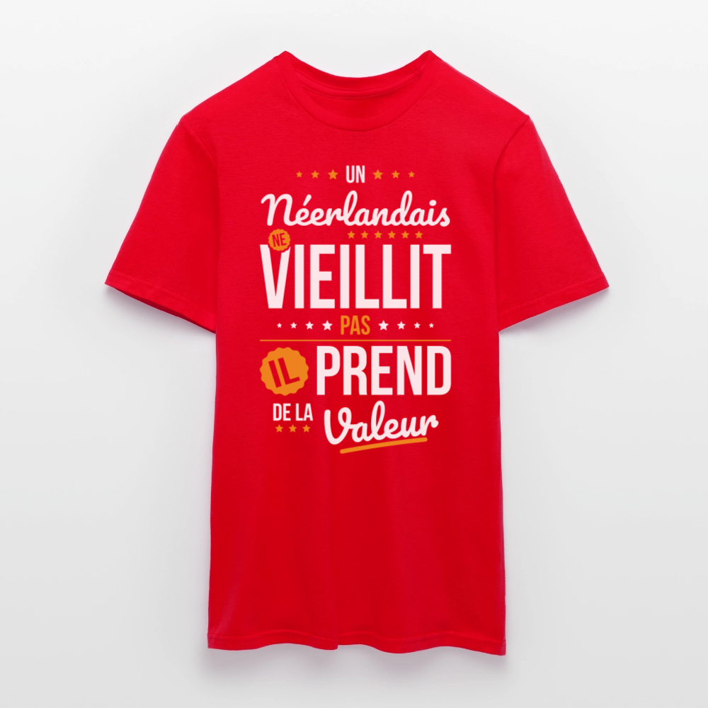 T-shirt Homme - Un Néerlandais ne vieillit pas - rouge