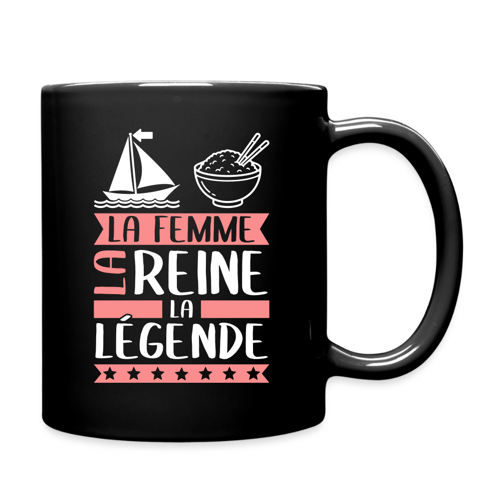 Mug uni Marie rébus – La femme, la reine, la légende - noir