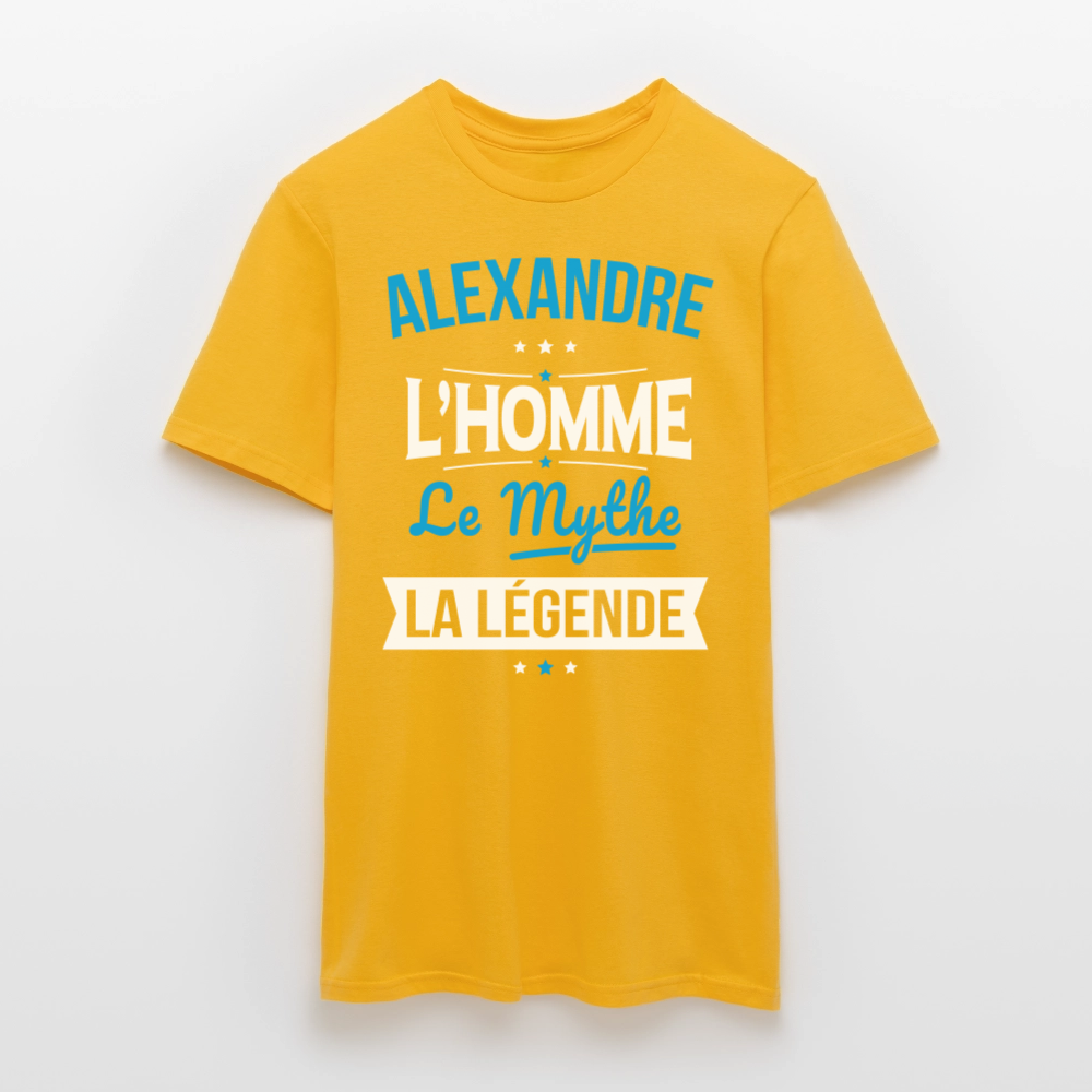 T-shirt Homme - Alexandre - l'Homme - le Mythe - la Légende - jaune