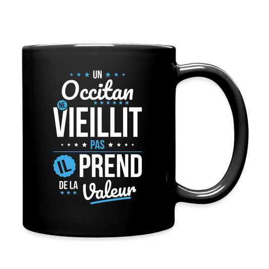 Mug uni - Un Occitan ne vieillit pas - noir