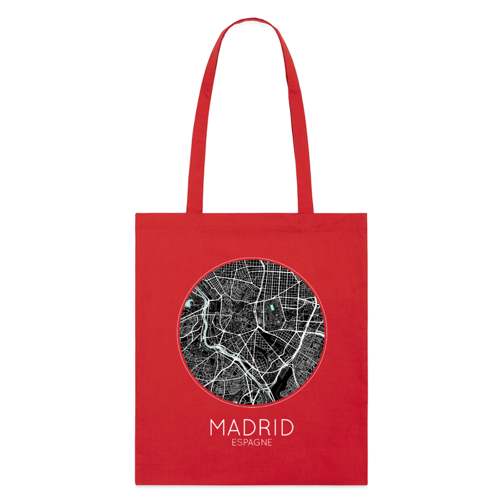 Tote Bag Madrid Bio – Plan de Madrid - rouge