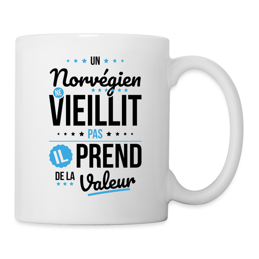 Mug blanc - Un Norvégien ne vieillit pas - blanc