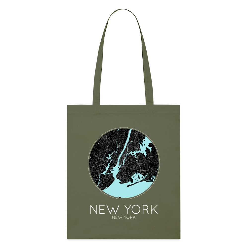 Tote Bag New York Bio – Plan de New York - kaki