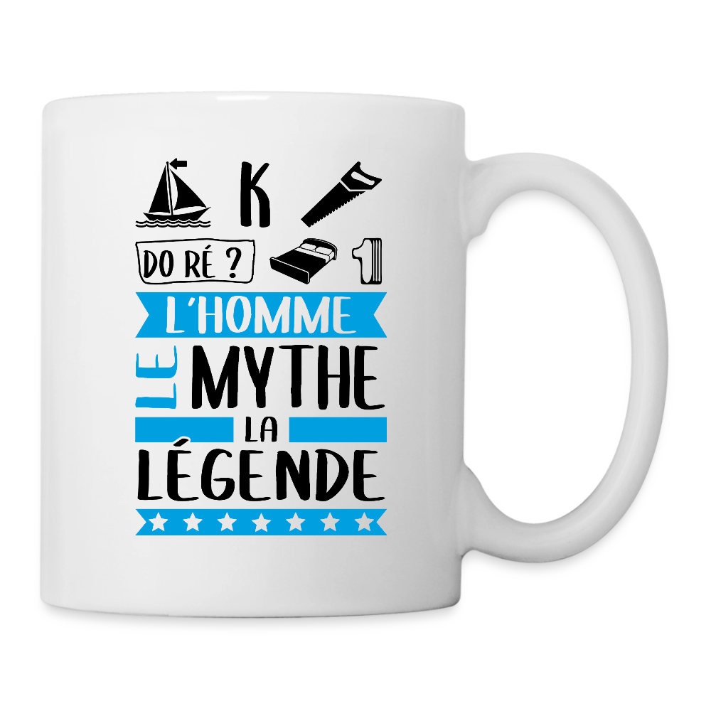 Mug blanc Maximilien rébus – L’homme, le mythe, la légende - blanc