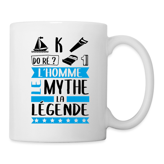 Mug blanc Maximilien rébus – L’homme, le mythe, la légende - blanc