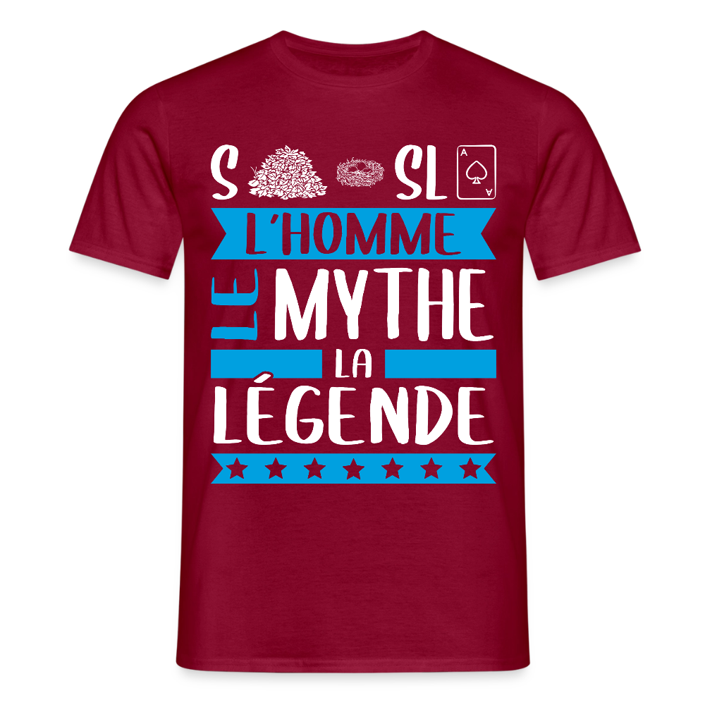 T-shirt homme Stanislas rébus – L’homme, le mythe, la légende - rouge brique
