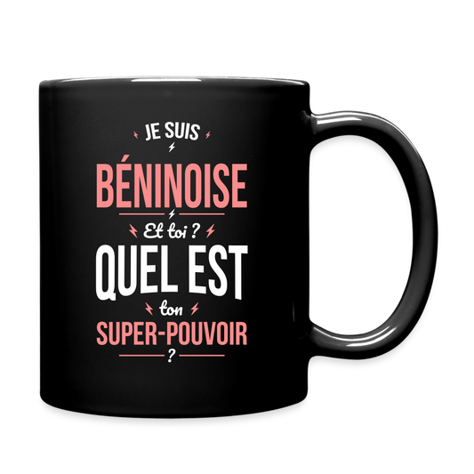 Mug uni - Je suis Béninoise - Super-pouvoir - noir