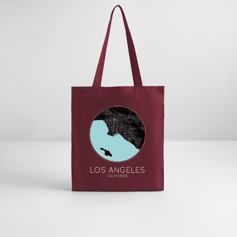 Tote Bag Los Angeles Bio – Plan de Los Angeles - bordeaux