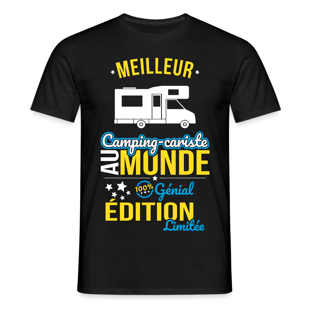 T-shirt Homme - Meilleur Camping-cariste au monde - 100% génial - noir