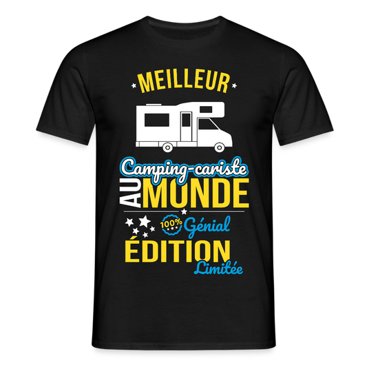 T-shirt Homme - Meilleur Camping-cariste au monde - 100% génial - noir