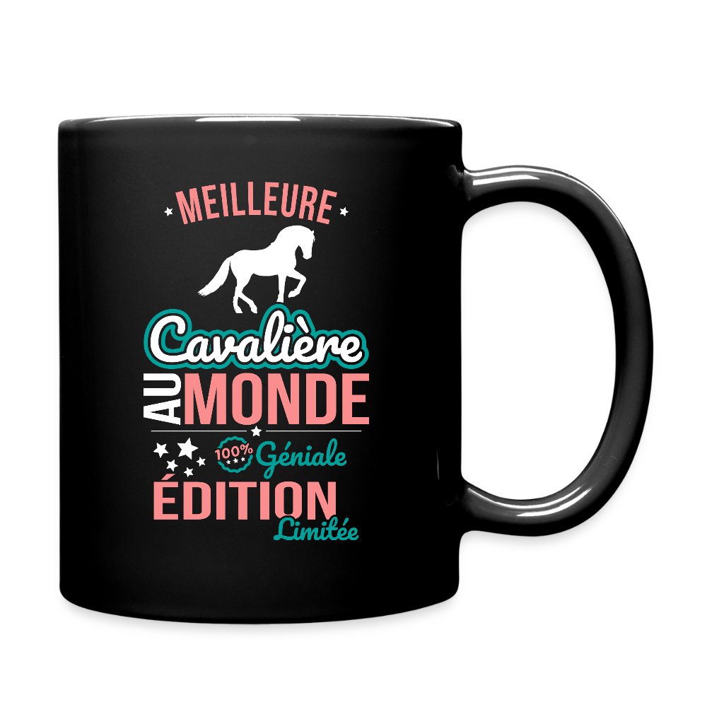 Mug uni - Meilleure Cavalière au monde - 100% géniale - noir