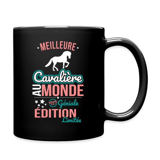 Mug uni - Meilleure Cavalière au monde - 100% géniale - noir