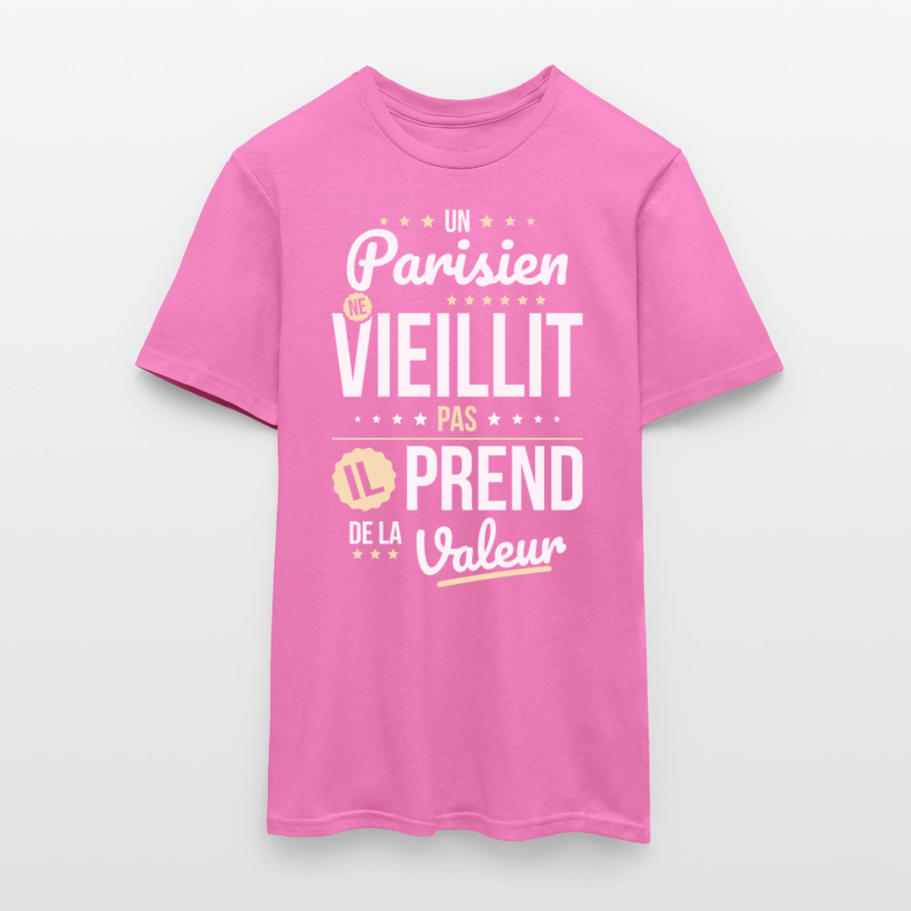 T-shirt Homme -  Un Parisien ne vieillit pas - rose