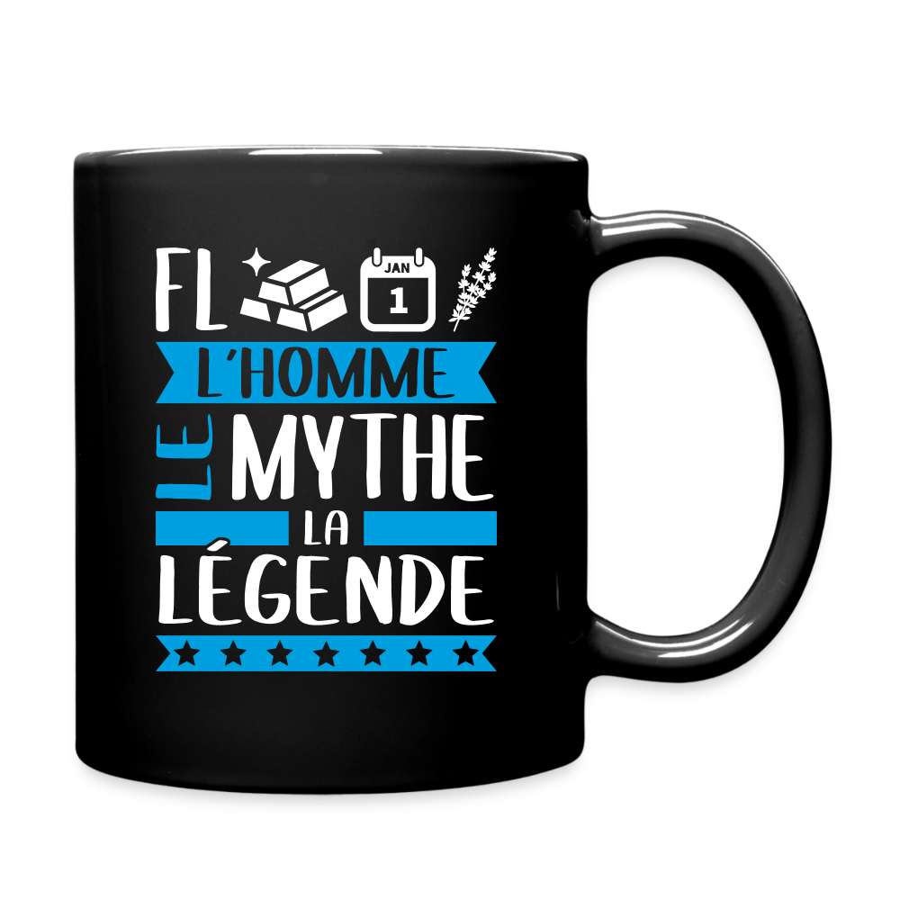 Mug uni Florentin rébus – L’homme, le mythe, la légende - noir