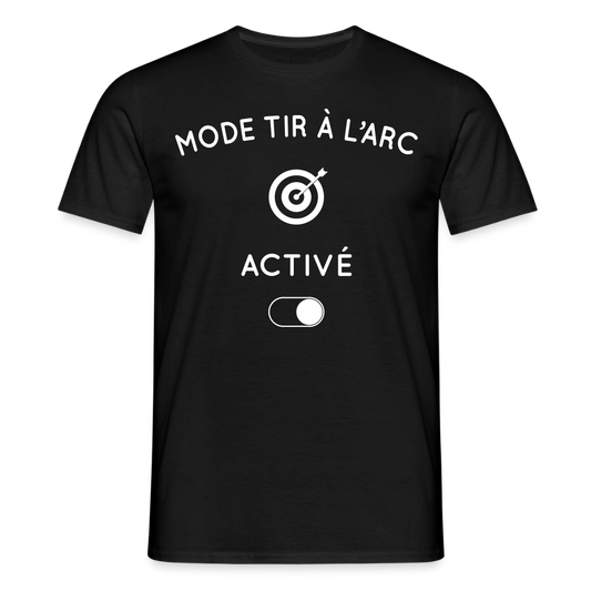 T-shirt Homme - Mode tir à l'arc activé - noir