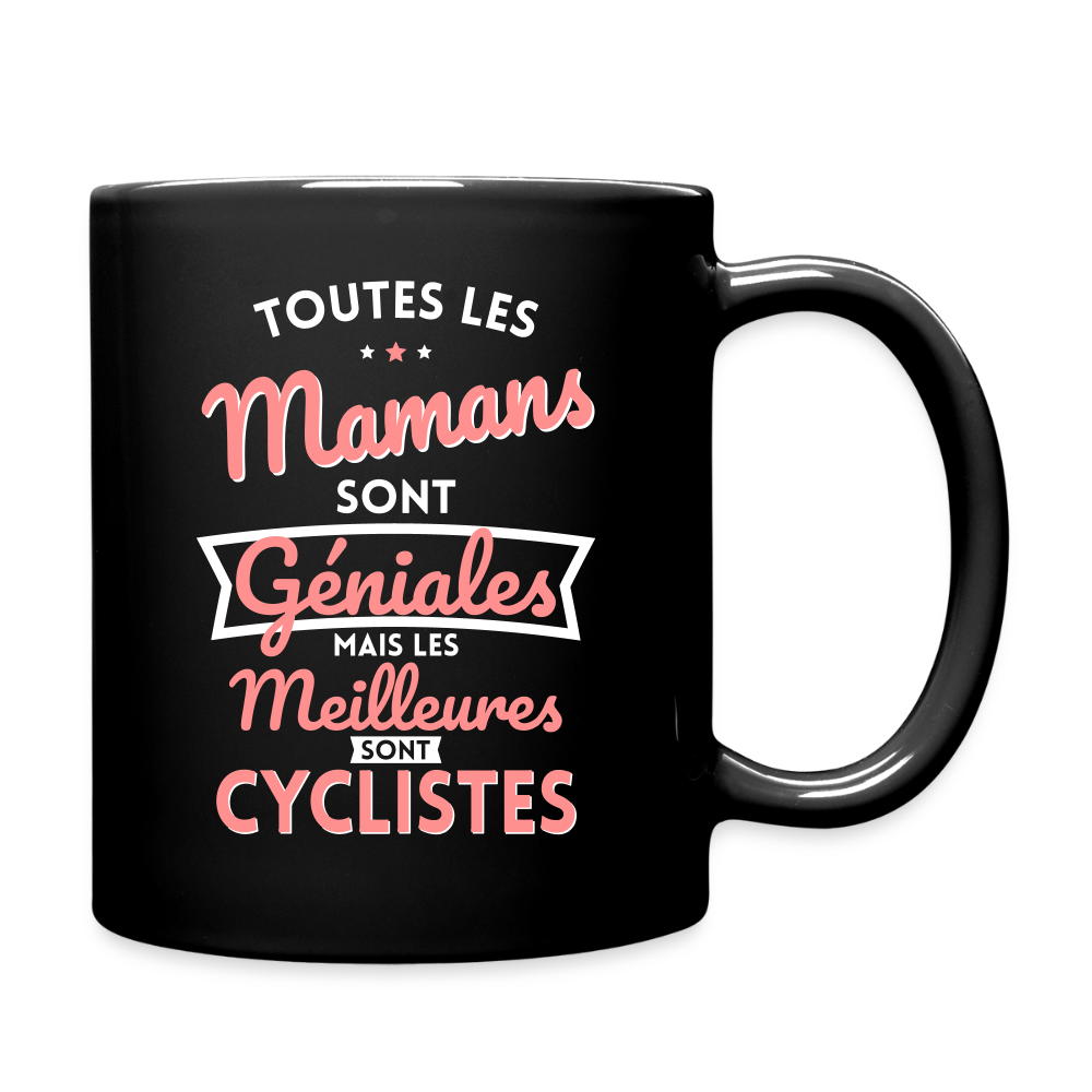 Mug uni - Mamans géniales - Les meilleures sont cyclistes - noir