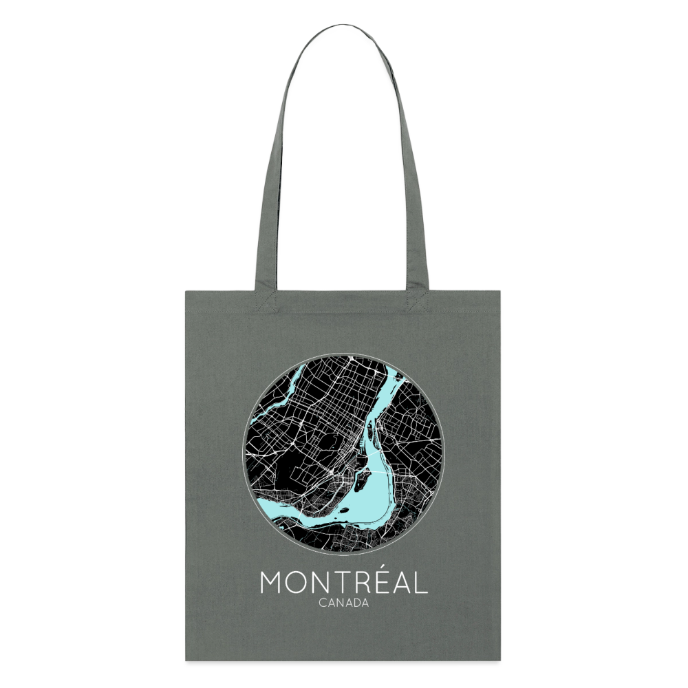 Tote Bag Montréal Bio – Plan de Montréal - charbon
