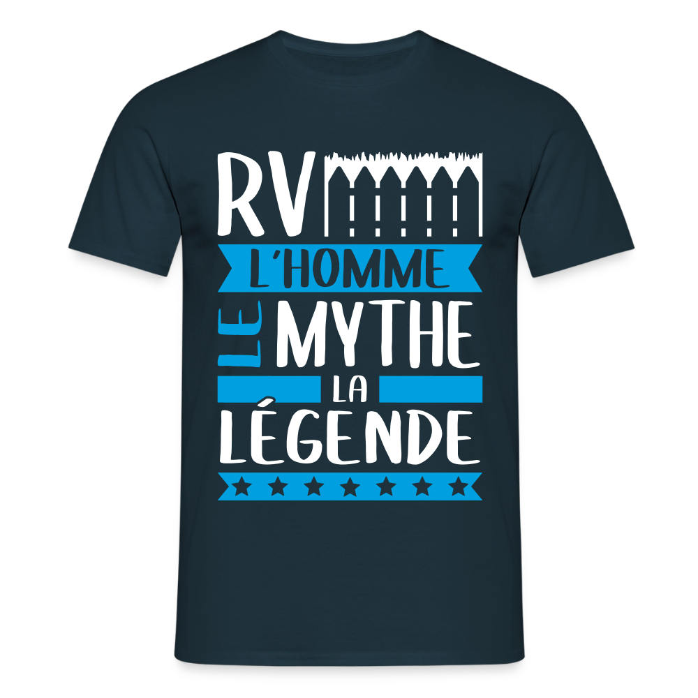 T-shirt homme Hervé rébus – L’homme, le mythe, la légende - marine