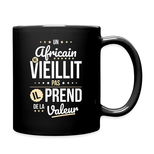 Mug uni - Je suis Africain - Un Africain ne vieillit pas - noir